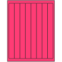 1" x 10" Fluorescent Pink Rectangular Sheet Labels