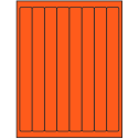 1" x 10" Fluorescent Red Rectangular Sheet Labels
