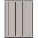 1" x 10" Gray Rectangular Sheet Labels