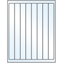 1" x 10" White Mid Gloss Rectangular Sheet Labels