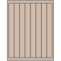 1" x 10" Pastel Tan Rectangular Sheet Labels