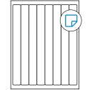 1" x 10" White Rectangular Sheet Labels - Removable Adhesive