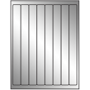 1" x 10" Silver Foil Rectangular Sheet Labels