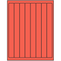 1" x 10" Red Rectangular Sheet Labels