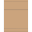 2.75" x 2.75" Brown Kraft Rectangular Sheet Labels
