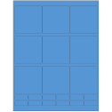 2.75" x 2.75" Fluorescent Blue Rectangular Sheet Labels