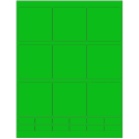 2.75" x 2.75" Fluorescent Green Rectangular Sheet Labels