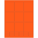 2.75" x 2.75" Fluorescent Red Rectangular Sheet Labels