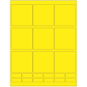 2.75" x 2.75" Fluorescent Yellow Rectangular Sheet Labels