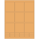 2.75" x 2.75" Pastel Orange Rectangular Sheet Labels