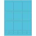 2.75" x 2.75" Turquoise Rectangular Sheet Labels