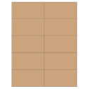 4.25" x 2.2" Brown Kraft Rectangular Sheet Labels