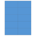 4.25" x 2.2" Fluorescent Blue Rectangular Sheet Labels