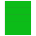 4.25" x 2.2" Fluorescent Green Rectangular Sheet Labels