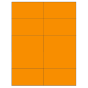 4.25" x 2.2" Fluorescent Orange Rectangular Sheet Labels