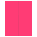 4.25" x 2.2" Fluorescent Pink Rectangular Sheet Labels