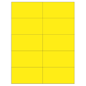 4.25" x 2.2" Fluorescent Yellow Rectangular Sheet Labels