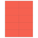 4.25" x 2.2" Red Rectangular Sheet Labels