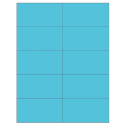 4.25" x 2.2" Turquoise Rectangular Sheet Labels