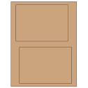 6.78" x 4.75" Brown Kraft Rectangular Sheet Labels