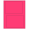 6.78" x 4.75" Fluorescent Pink Rectangular Sheet Labels