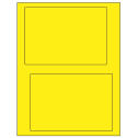 6.78" x 4.75" Fluorescent Yellow Rectangular Sheet Labels