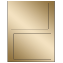 6.78" x 4.75" Gold Foil Rectangular Sheet Labels