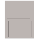 6.78" x 4.75" Gray Rectangular Sheet Labels