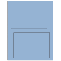 6.78" x 4.75" Pastel Blue Rectangular Sheet Labels