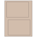 6.78" x 4.75" Pastel Tan Rectangular Sheet Labels