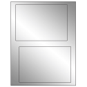 6.78" x 4.75" Silver Foil Rectangular Sheet Labels