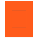 4.25" x 5.25" Fluorescent Red Rectangular Sheet Labels