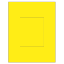 4.25" x 5.25" Fluorescent Yellow Rectangular Sheet Labels
