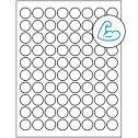 0.875" White Circular Sheet Labels - Ultra Aggressive Adhesive