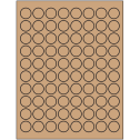 0.875" Brown Kraft Circular Sheet Labels