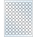 0.875" Crystal Clear Circular Sheet Labels