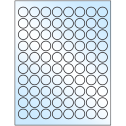 0.875" White Premium High Gloss Circular Sheet Labels