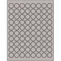 0.875" Gray Circular Sheet Labels
