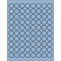 0.875" Pastel Blue Circular Sheet Labels