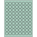 0.875" Pastel Green Circular Sheet Labels