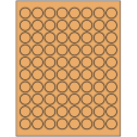 0.875" Pastel Orange Circular Sheet Labels
