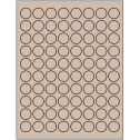 0.875" Pastel Tan Circular Sheet Labels