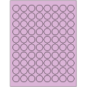 0.875" Pastel Purple Circular Sheet Labels
