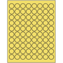 0.875" Pastel Yellow Circular Sheet Labels