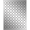 0.875" Silver Foil Circular Sheet Labels