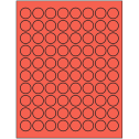 0.875" Red Circular Sheet Labels