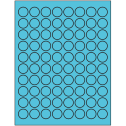 0.875" Turquoise Circular Sheet Labels