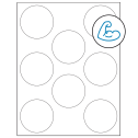 2.75" White Circular Sheet Labels - Ultra Aggressive Adhesive