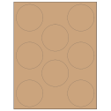 2.75" Brown Kraft Circular Sheet Labels