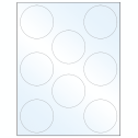 2.75" Crystal Clear Circular Sheet Labels